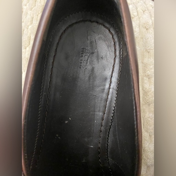 Hugo Boss Penny Loafers Men's 8 Dark Brown Leather Dress, runs large - Picture 9 of 16